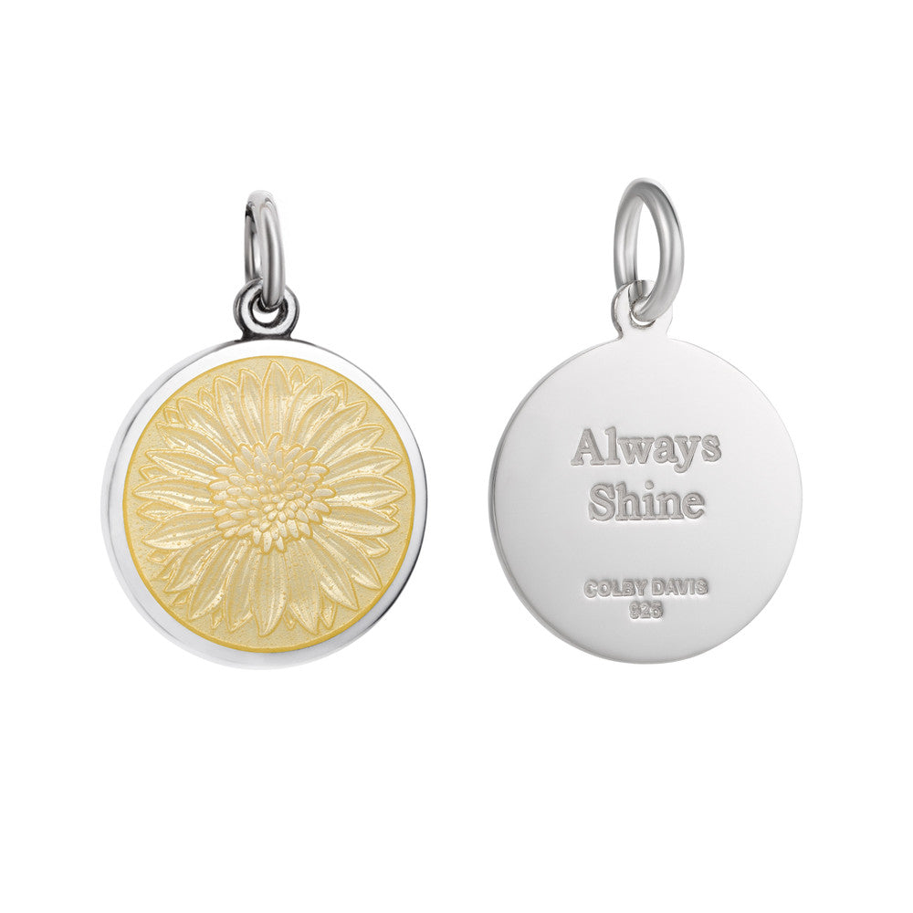 Colby Davis Pendant: Small Sunflower- Sterling Silver