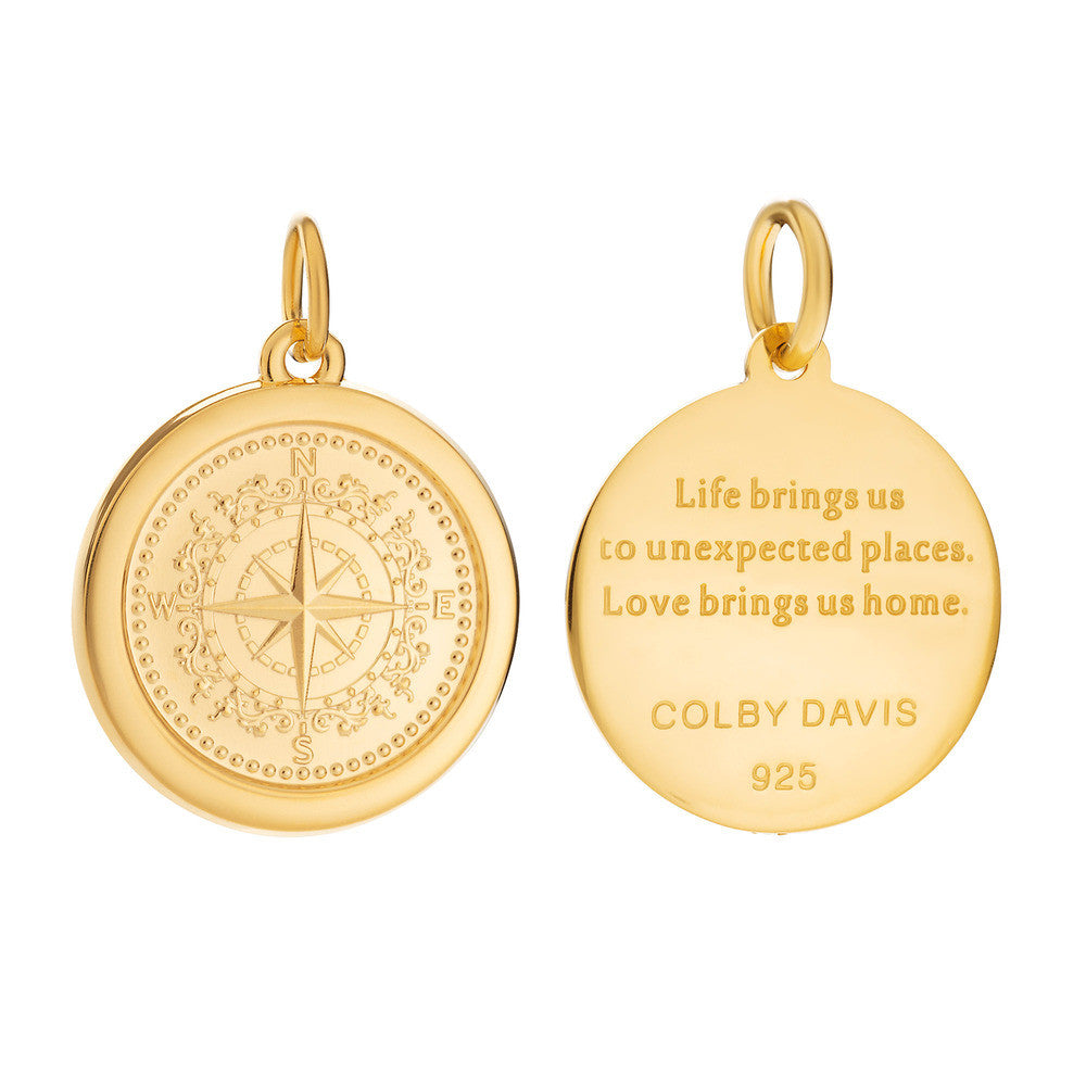 Colby Davis Pendant: Medium Compass Rose - Gold Vermeil
