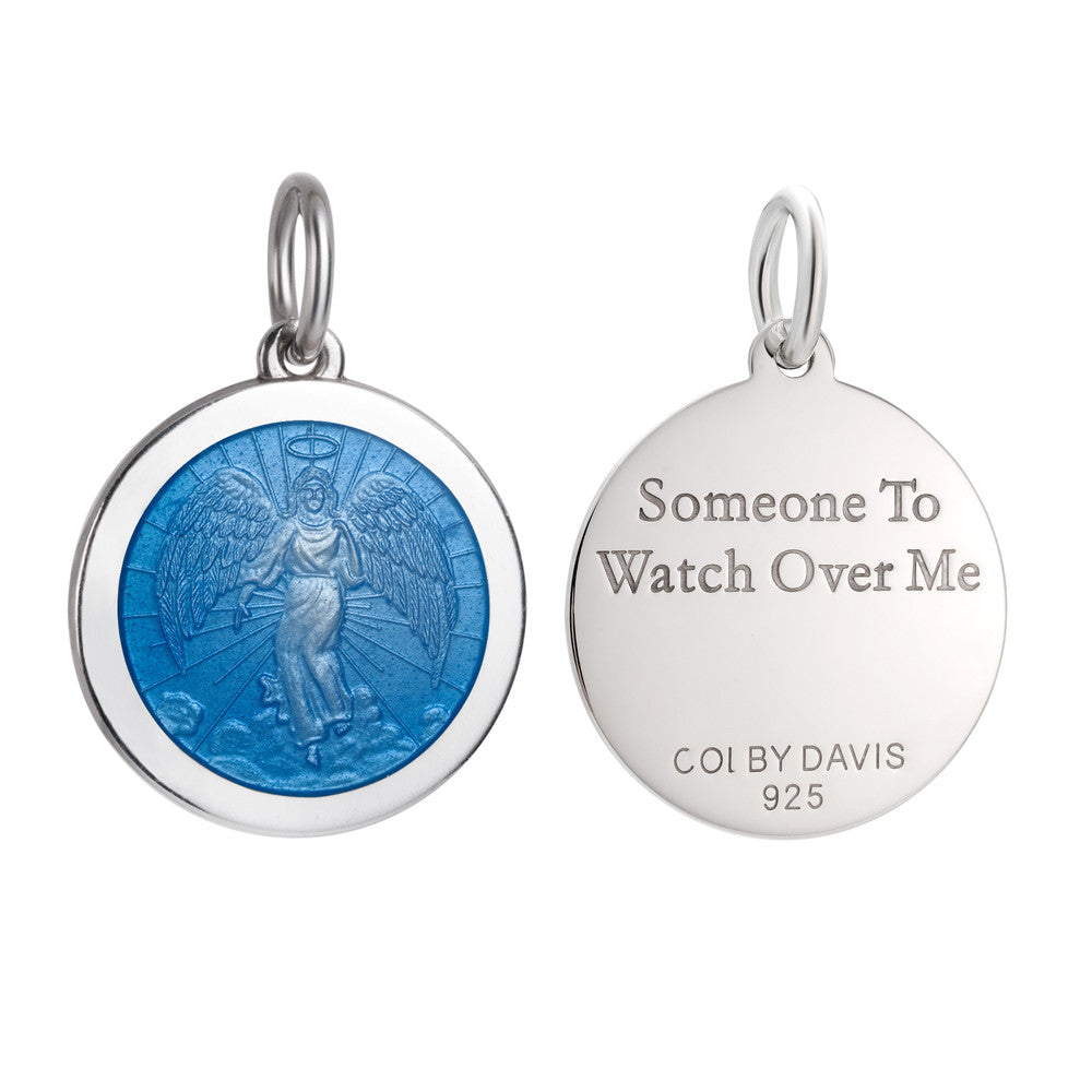Colby Davis Pendant: Men's Medium Angel - Sterling Silver
