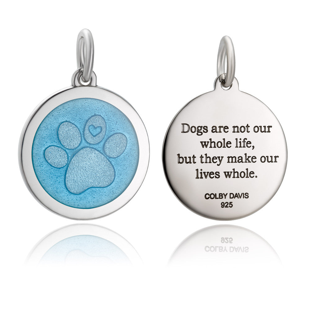Colby Davis Pendant: Medium Paw Print Pendant - Sterling Silver