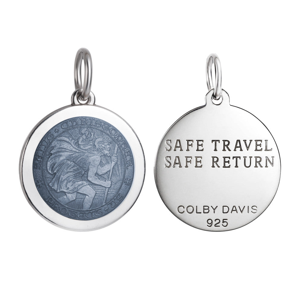 Colby Davis Pendant: Men's Medium Saint Christopher - Sterling Silver