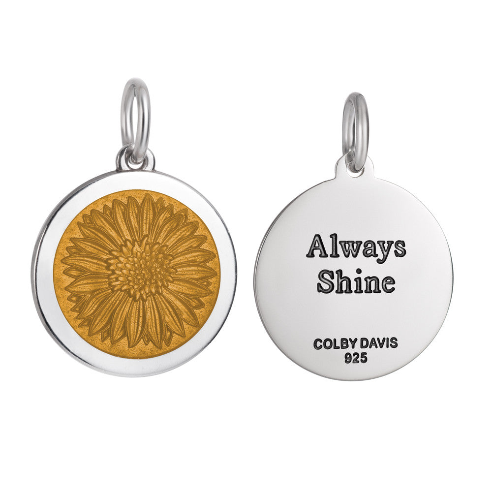 Colby Davis Pendant: Medium Sunflower - Sterling Silver
