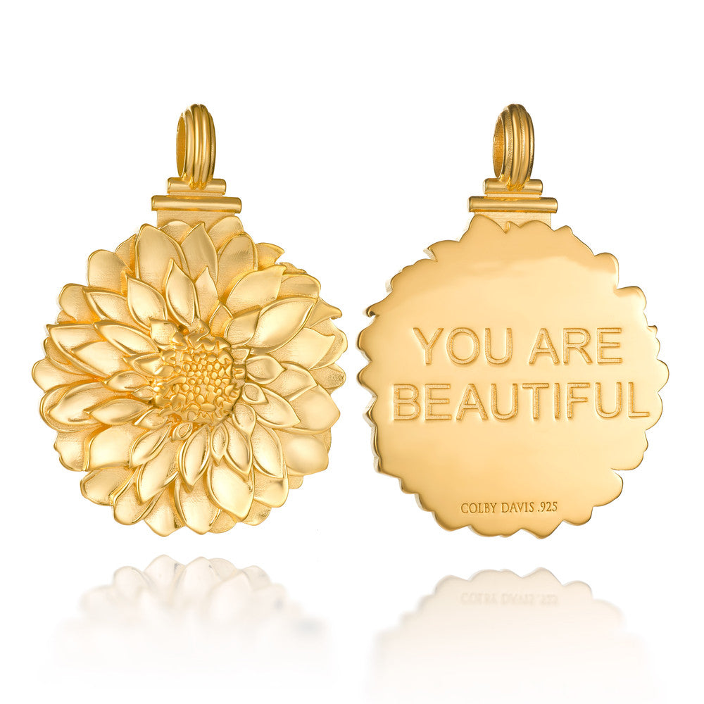 Colby Davis Pendant: Dahlia - Gold Vermeil