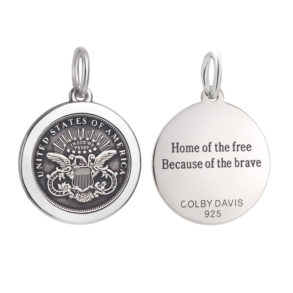 Colby Davis Pendant: Men's Medium Military - Sterling Silver