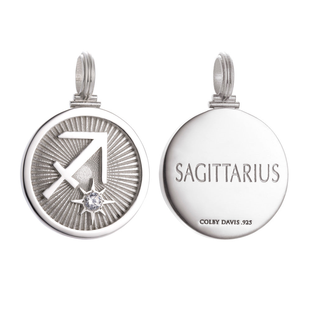 Colby Davis Pendant: Sagittarius Zodiac - Sterling Silver