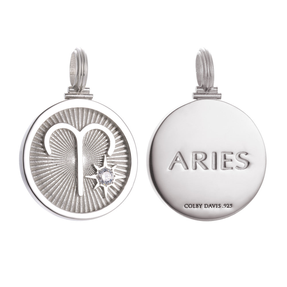 Colby Davis Pendant: Aries Zodiac - Sterling Silver