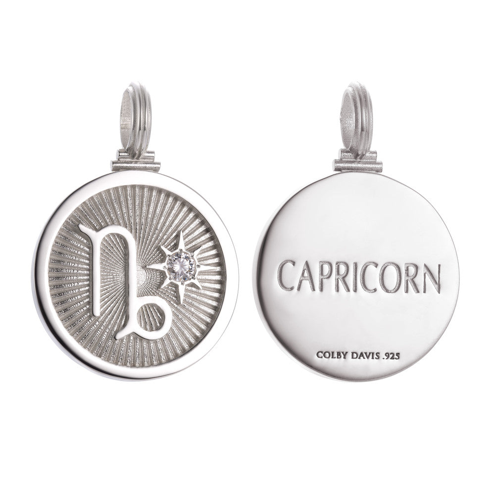 Colby Davis Pendant: Capricorn Zodiac - Sterling Silver
