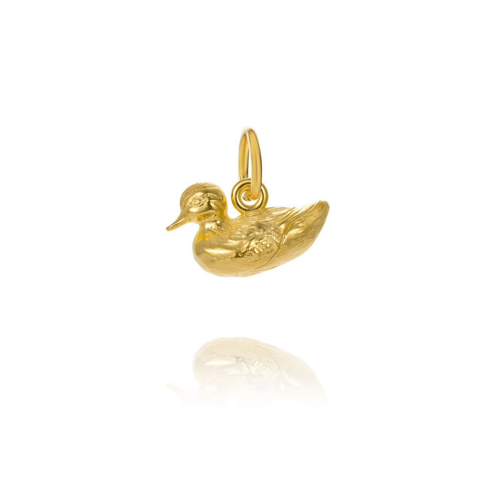 Colby Davis Pendant: Duckling Charm Gold Vermeil