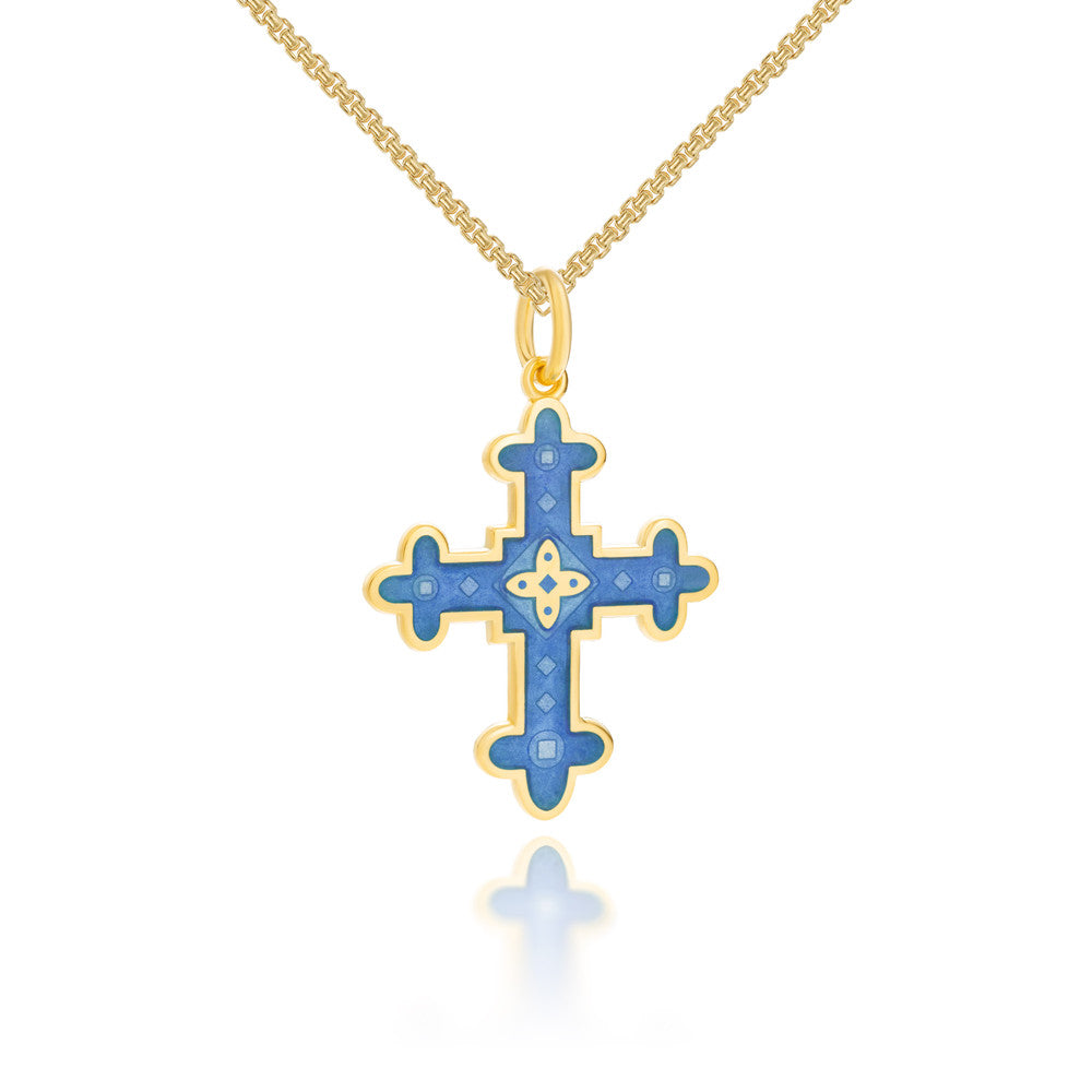 Colby Davis Pendant: Byzantine Cross - Gold Vermeil