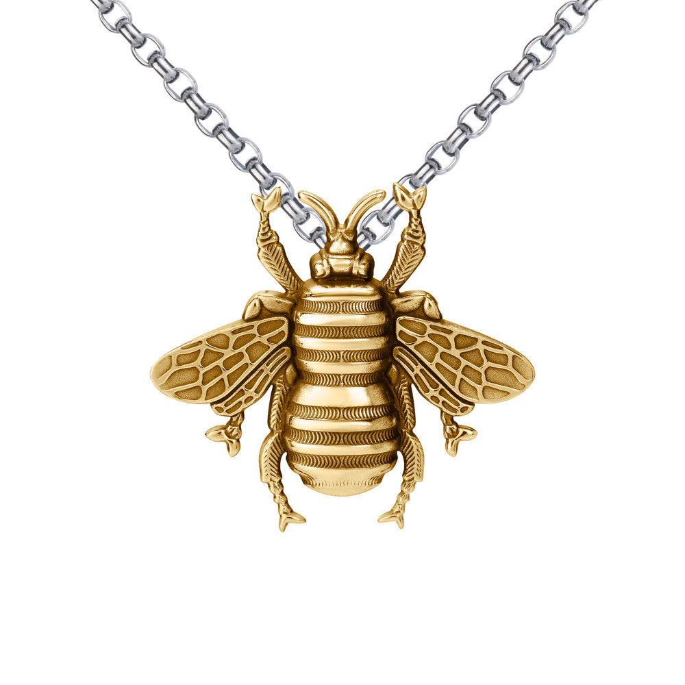 Large Bee Pendant Gold Vermeil