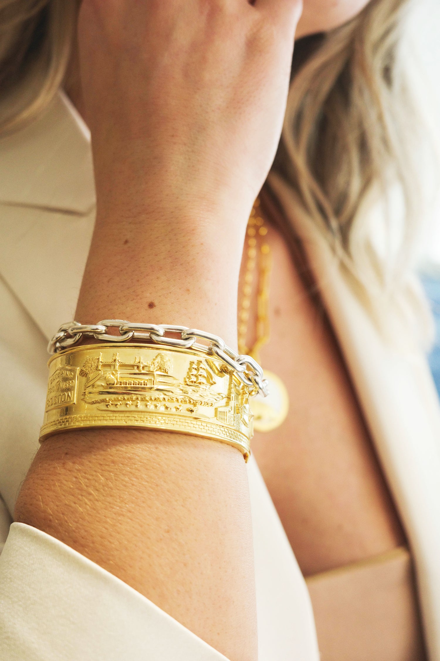 Colby Davis Boston Cuff - Gold Vermeil