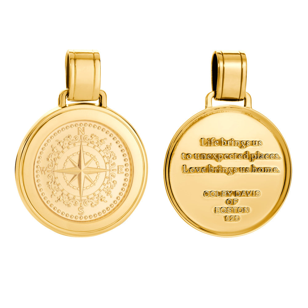 Colby Davis Pendant: Large Compass- Gold Vermeil