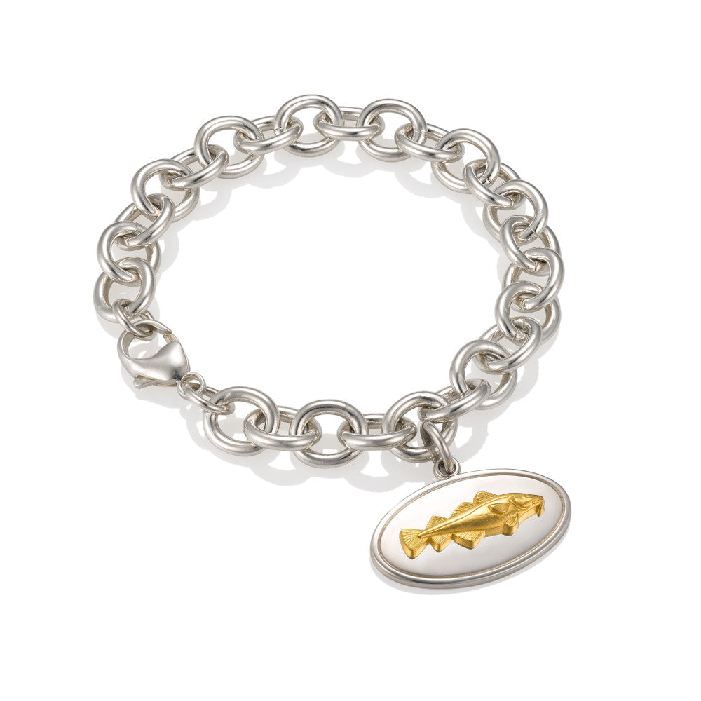 Golden Cod Bracelet - Sterling Silver