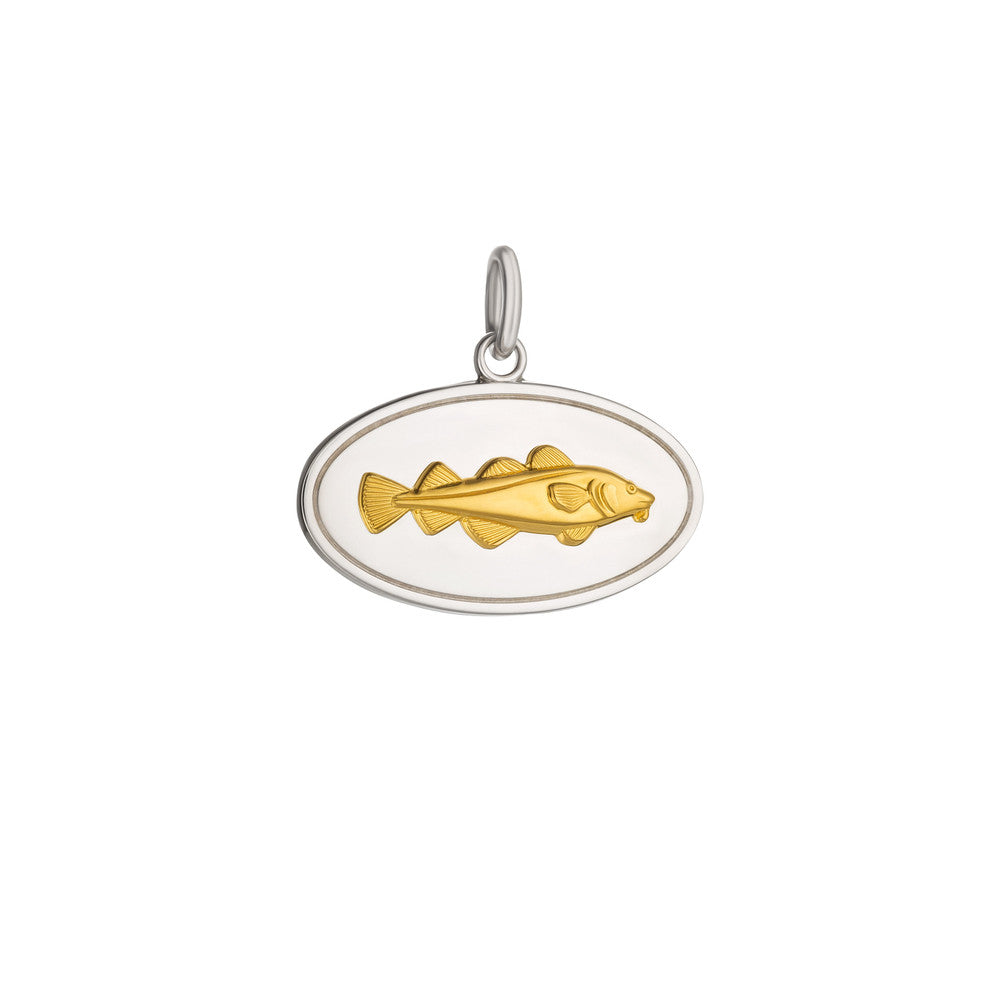 Golden Cod Pendant - Sterling Silver & Gold Vermeil