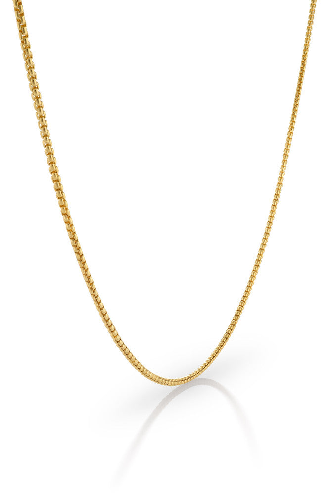 Colby Davis Chain: Gold Vermeil Small Box - 18"