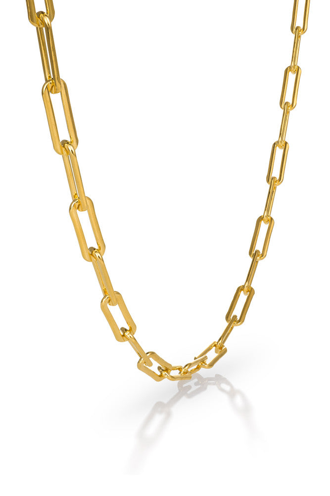 Colby Davis Chain: Paper Clip - Gold Vermeil 20"