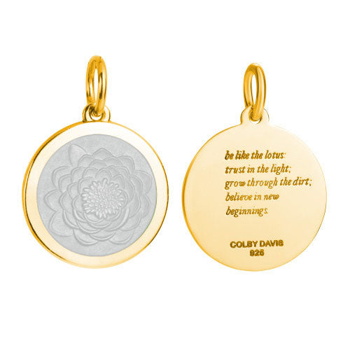 Colby Davis Pendant: Medium Lotus - Gold Vermeil – Colby Davis of Boston