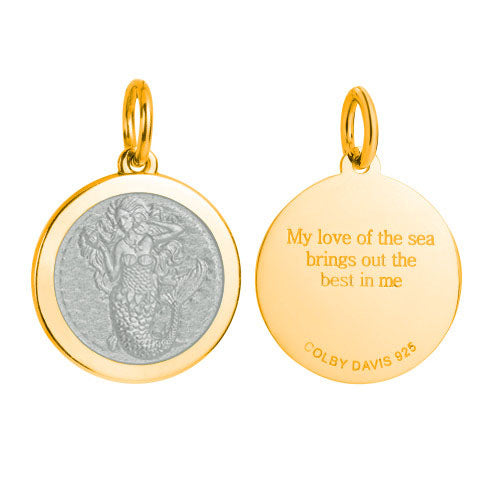Colby Davis Pendant: Medium Mermaid - Gold Vermeil