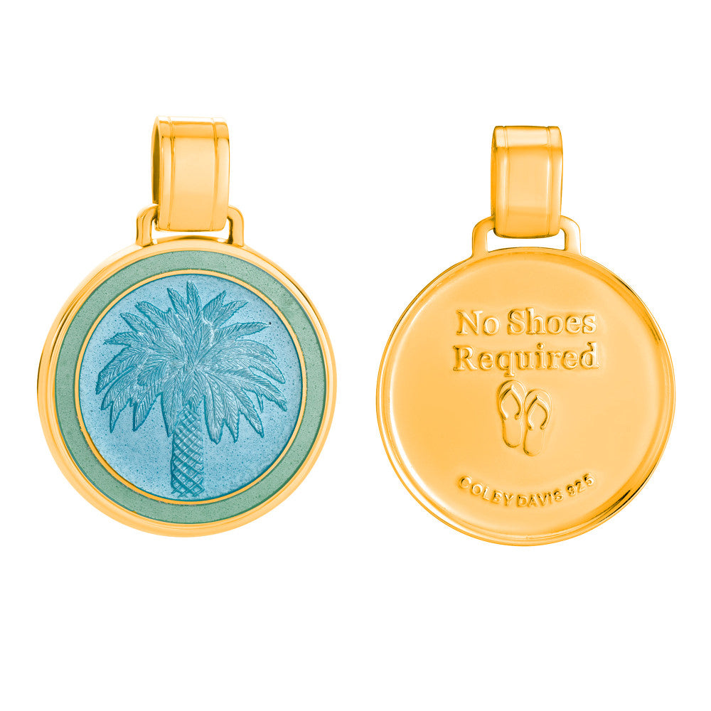 Colby Davis Pendant: Large Palm Tree - Gold Vermeil