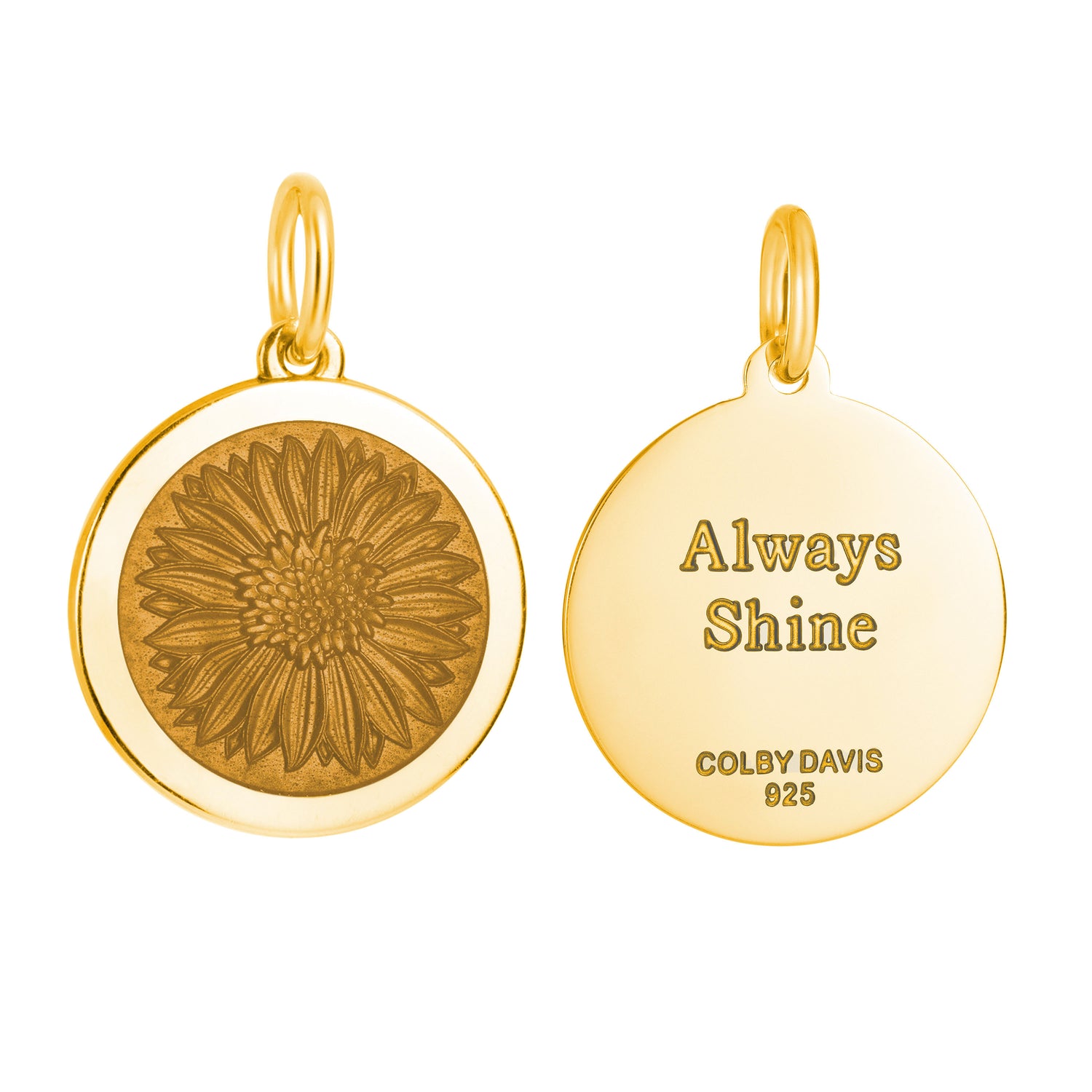 Colby Davis Pendant: Medium Sunflower - Gold Vermeil