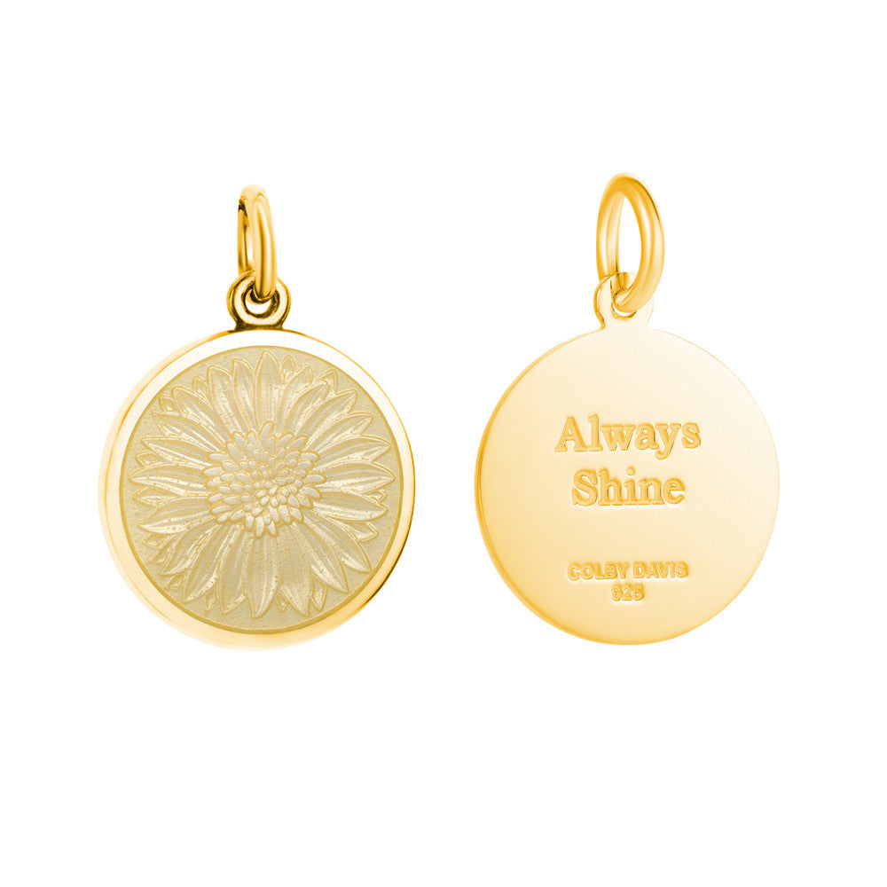 Colby Davis Pendant: Small Sunflower - Gold Vermeil
