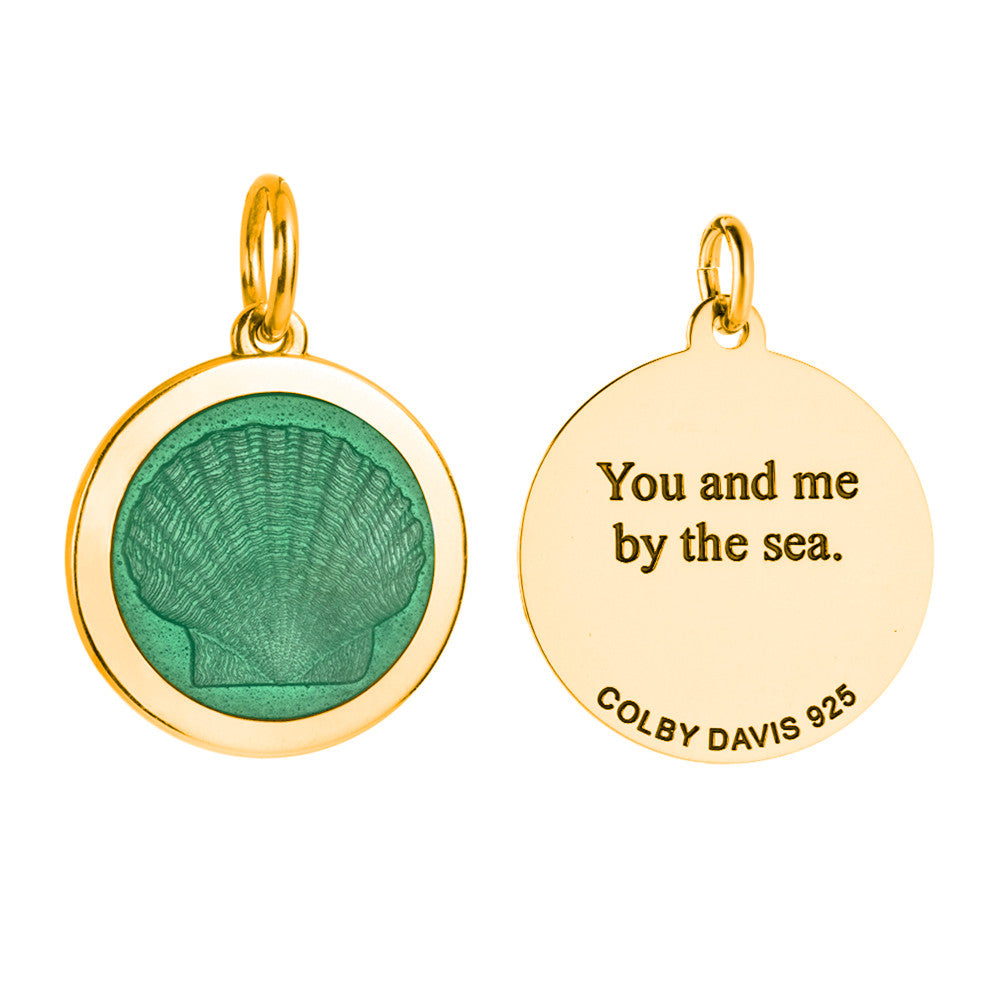 Colby Davis Pendant: Medium Scallop Shell - Gold Vermeil