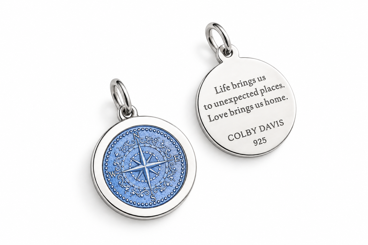Colby Davis Pendant: Medium Compass Rose - Sterling Silver