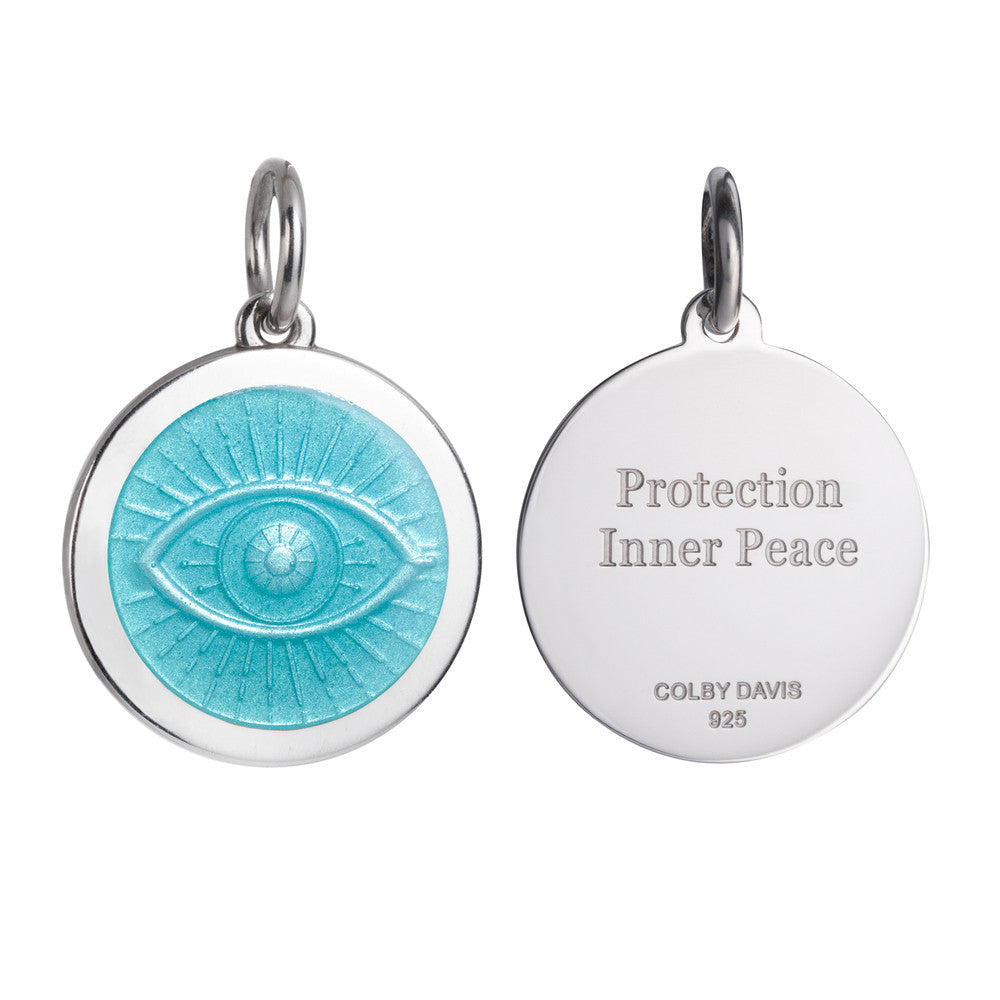 Colby Davis Pendant: Medium Evil Eye - Sterling Silver