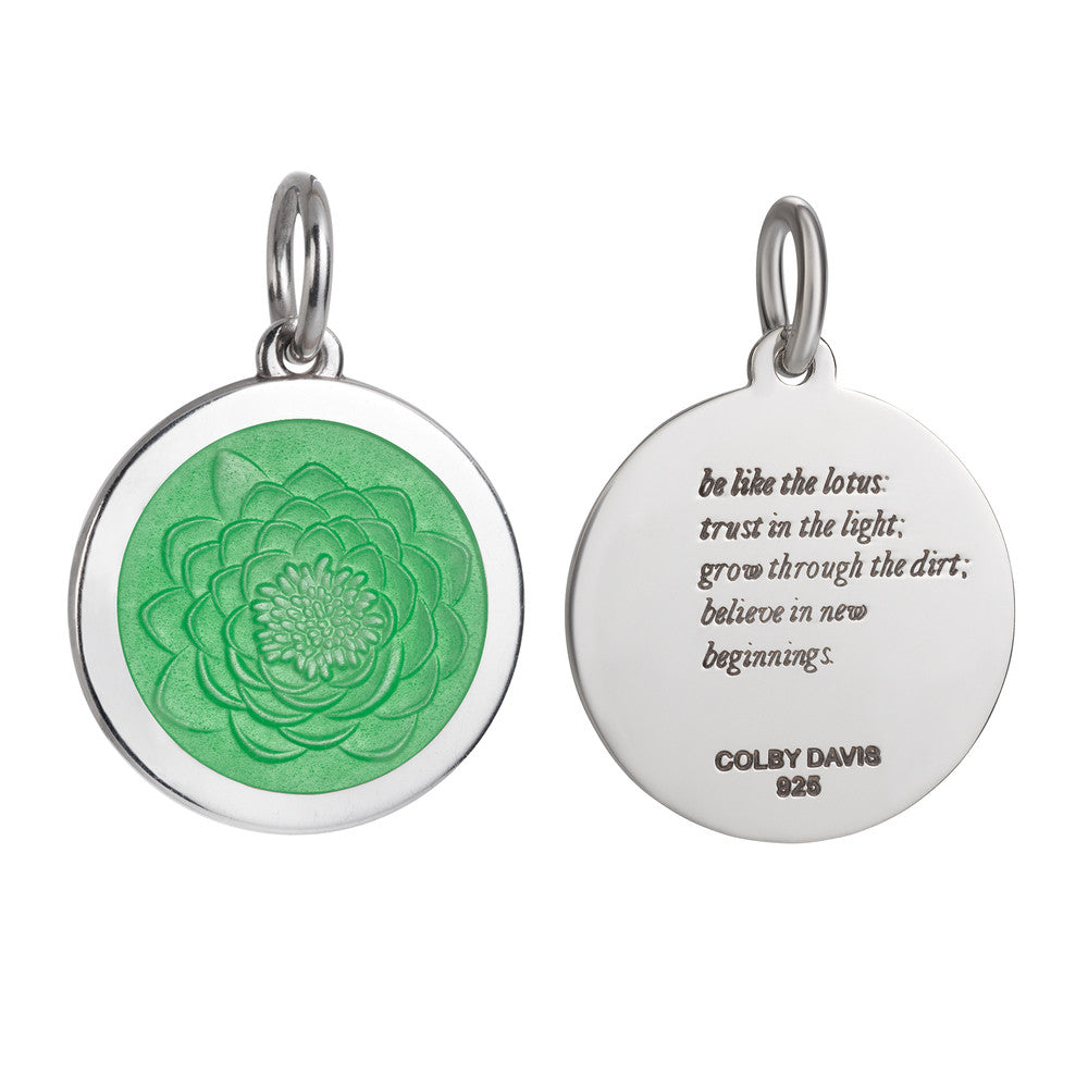 Colby Davis Pendant: Medium Lotus - Sterling Silver