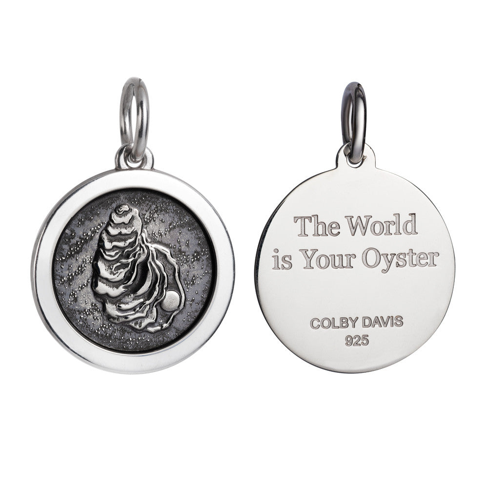 Colby Davis Pendant: Medium Oyster Pendant - Sterling Silver
