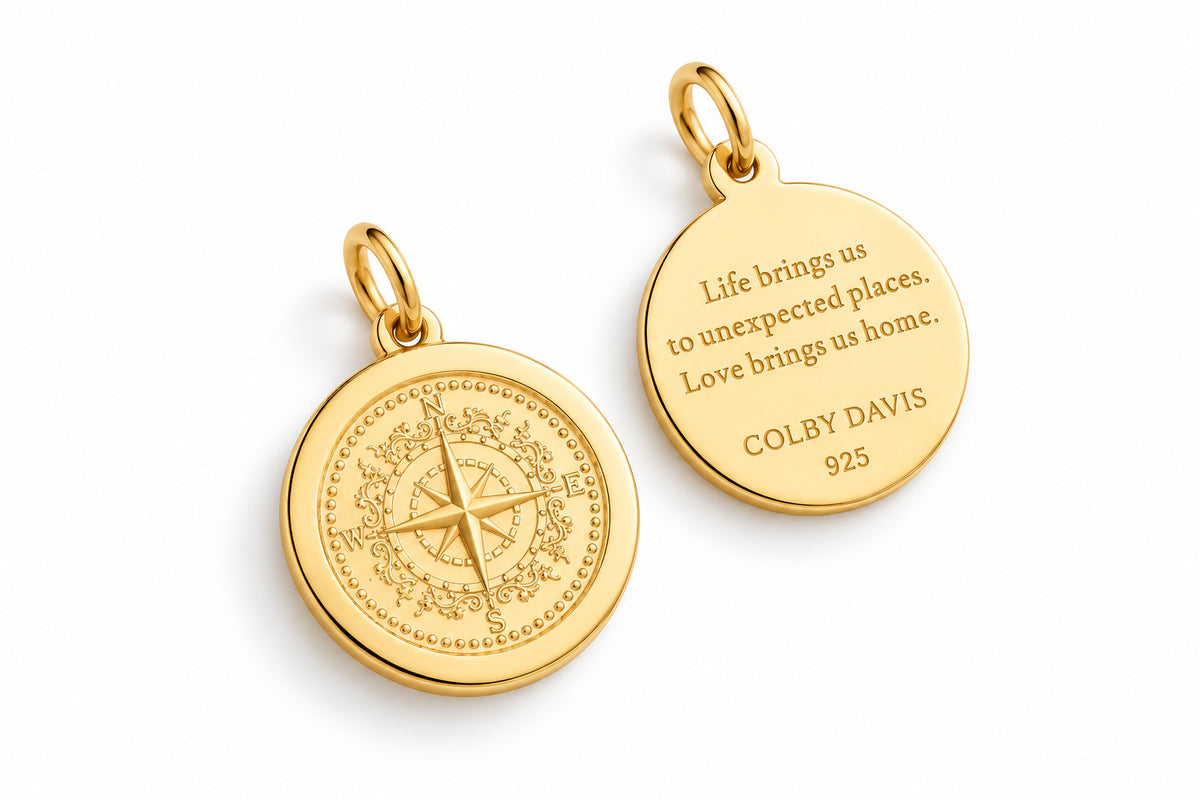 Colby Davis Pendant: Medium Compass Rose - Gold Vermeil