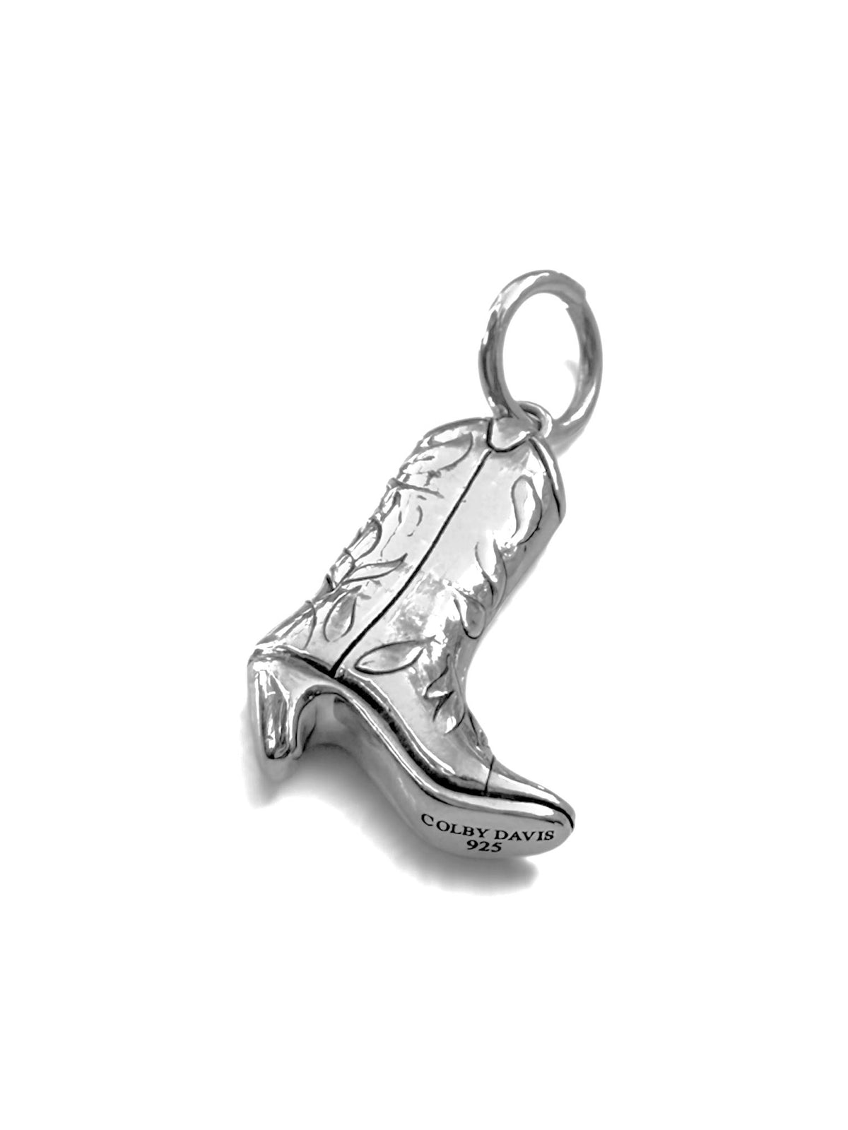 Colby Davis Charm: Cowboy Boot Charm Sterling Silver