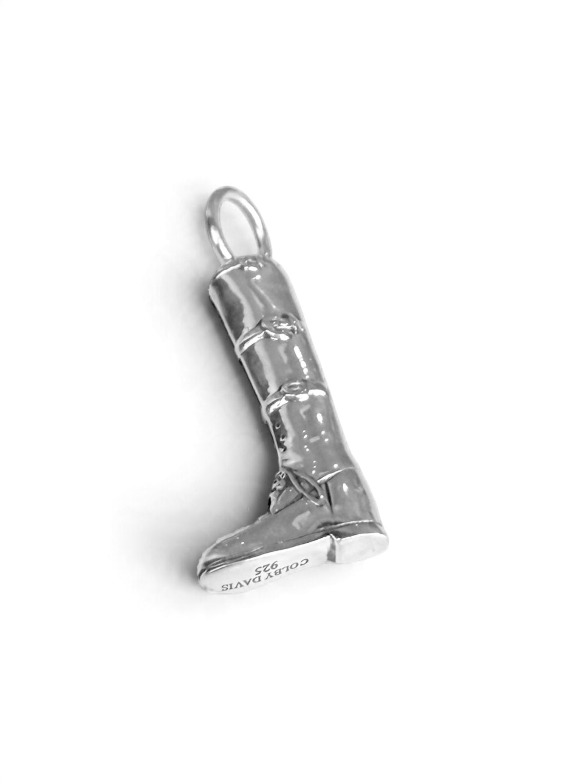 Colby Davis Charm: Riding Boot Charm Sterling Silver